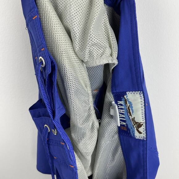 Vintage KAHALA 1936 Embroidered Logo Blue Drawstring Swim Trunks Mens SZ L - Picture 6 of 6